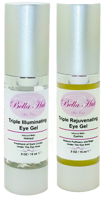 Dual Eye Gel Set with Haloxyl Eyeliss And Matrixyl 3000 Reduces puffiness, eye bags and dark circles