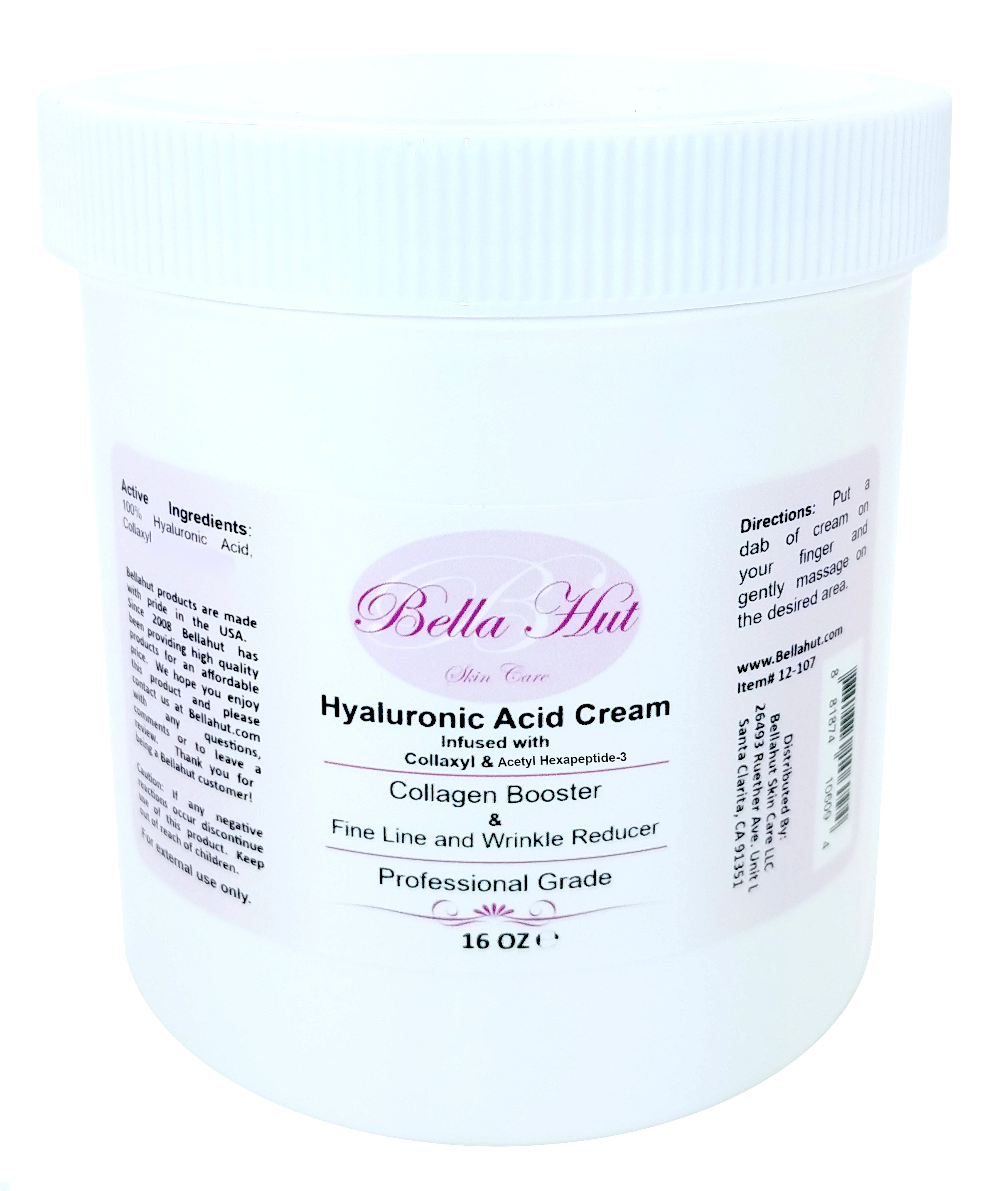 100% Hyaluronic Acid Cream with Collaxyl and Acetyl hexapeptide-3 