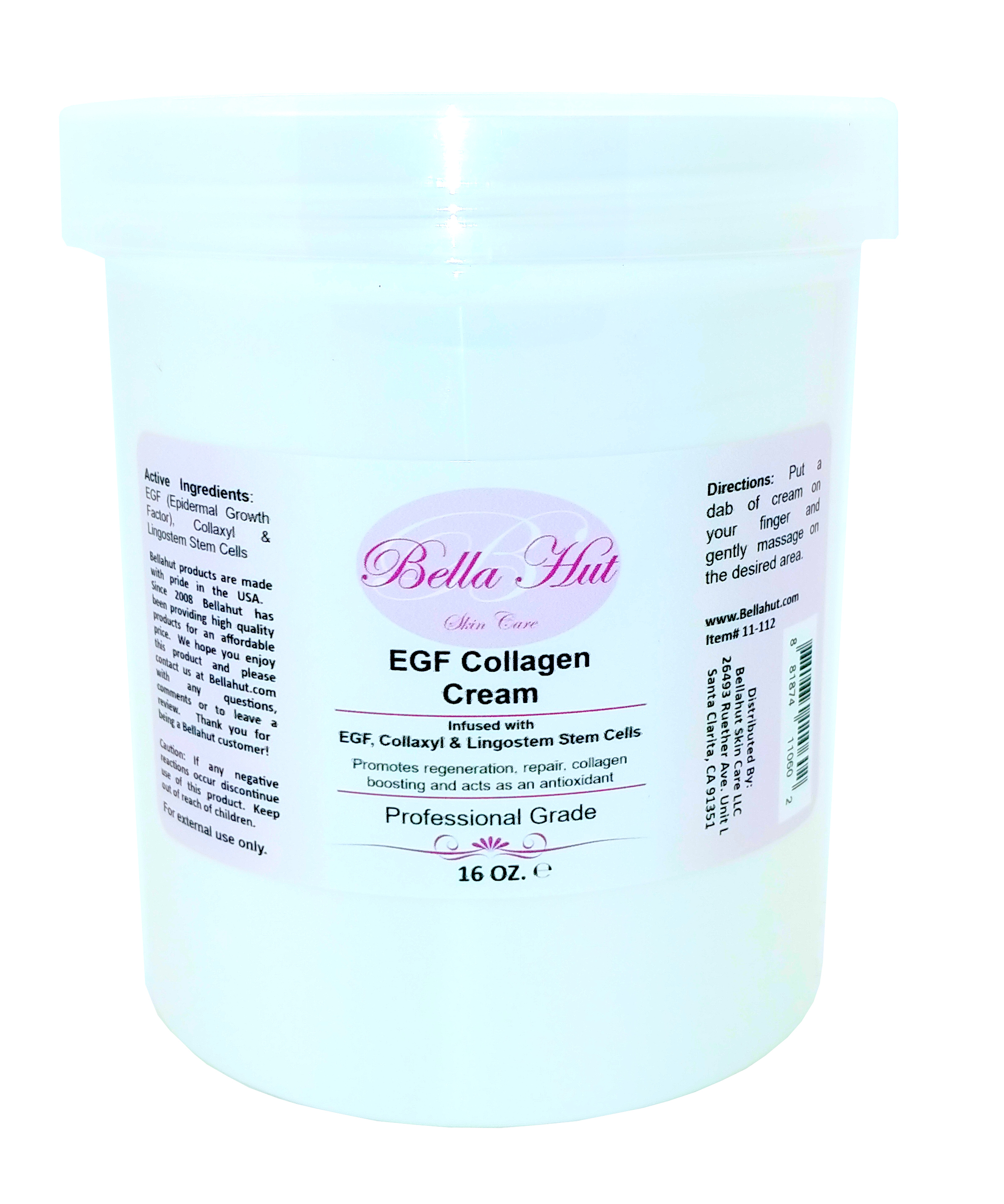 Bellahut's EGF Collagen Cream with Collaxyl, EGF and Lingostem Stem Cells Active Peptides