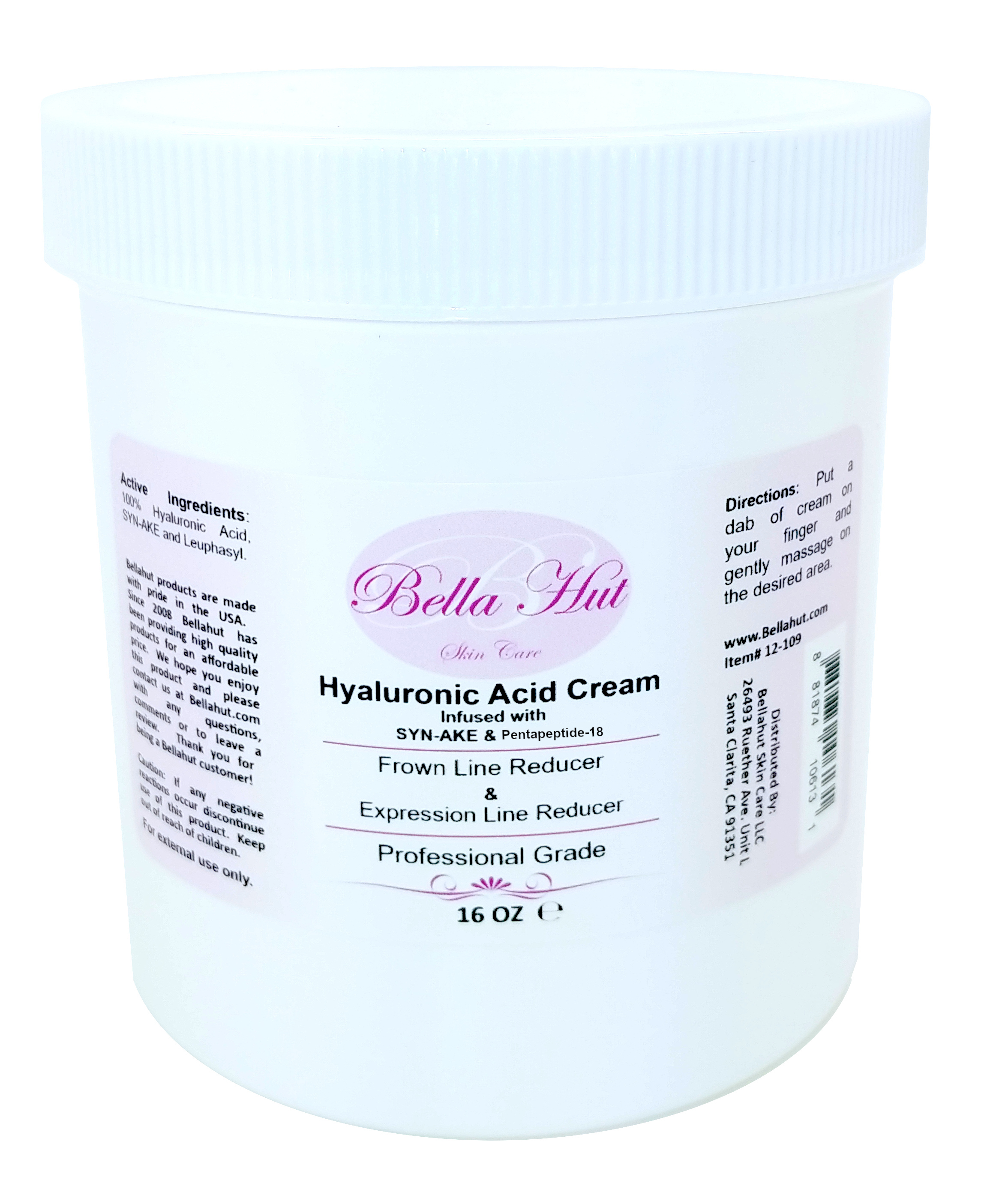 100% Hyaluronic Acid Cream with Syn-Ake and Pentapeptide-18
