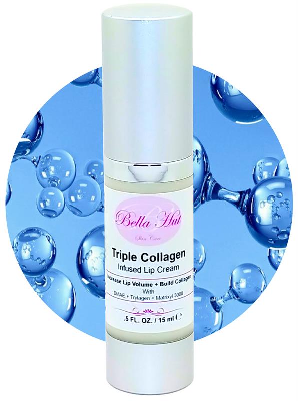 /Collagen Infused Lip Cream with DMAE, Trylagen, Hyaluronic Acid And Matrixyl 3000