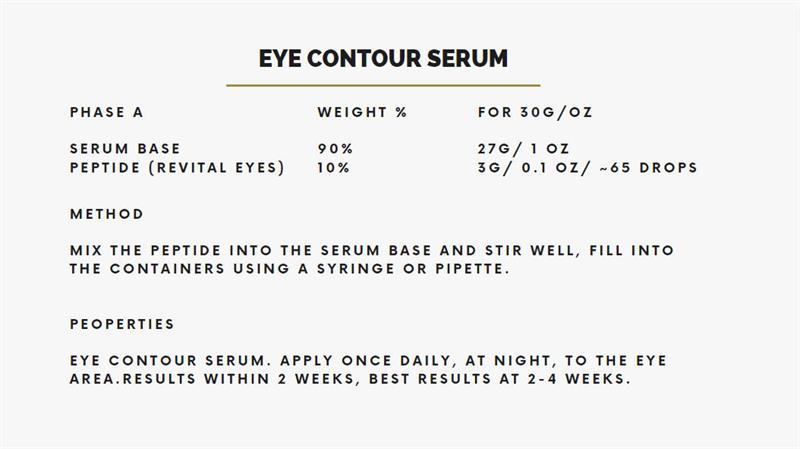 /Pure Revitaleyes peptide additives for mixing cream or serum